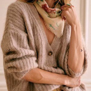 Sezane Gilet Achille Sweater Color: Beige, Size X-Small (Sold Out Online)